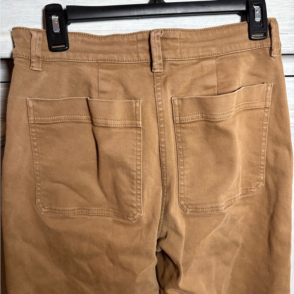 Everlane Cropped Wide Leg Utility Pants Cotton Classic Timeless Brown Ochre - Picture 8 of 8
